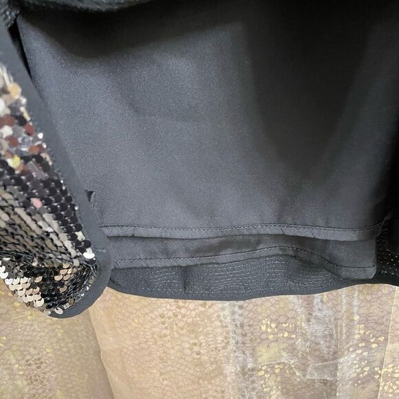 WD.NY Silver Sparkly Sequin Cami Tank Top Large NWT - Picture 5 of 6